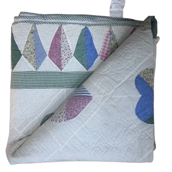 Vtg Zheng Zhang USA Inc Quilt 88”X 88” Multicolor Traditional American Patchwork - Picture 9 of 12